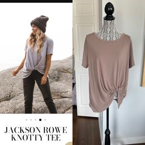 Canadian XL Jackson Rowe Twist Front ‘Knotty Tee’ Soft T-Shirt.